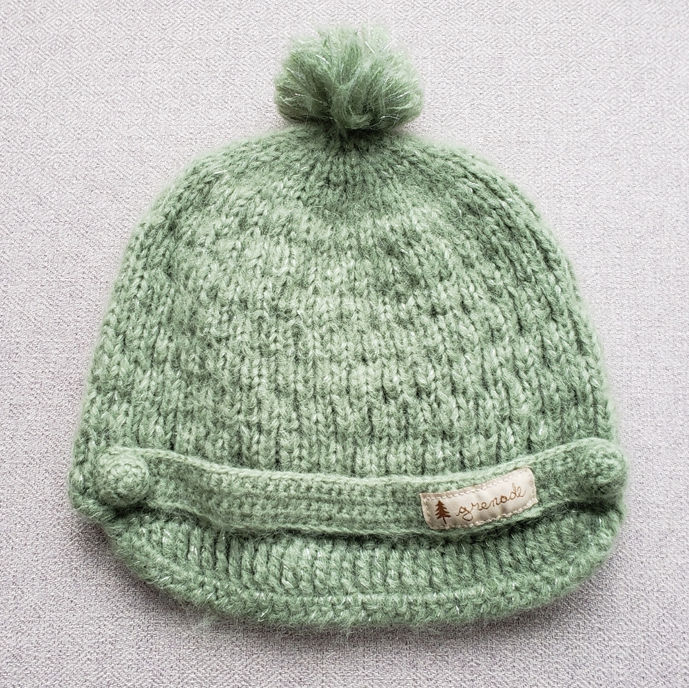 Grenade wool beanie hat green w/ brim